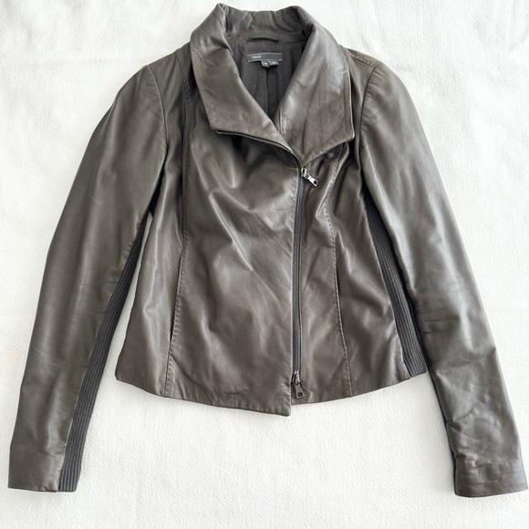 Vince Leather Scuba Jacket XS - Picture 4 of 15